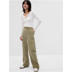 GAP Loose Khaki Cargo Pants In Desert Cactus Green Size 12